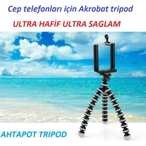 Cep Telefonlari & Digital Camera Uyumlu 25cm Ahtapot Tripod 2in1