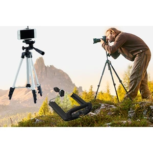 Tripod : Telefon ve Kamera Tutucu Ayak + Telefon Tutucu - Büyük Boy