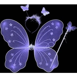 Gösteri Kelebek Kanadı (3 Parça)-Mor