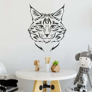 Hepsi Duvar Tribal Cat Head Duvar Sticker