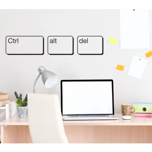Hepsi Duvar Ctrl + Alt + Del Duvar Sticker