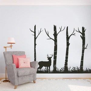 Hepsi Duvar Deer And Forest Duvar Sticker