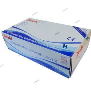 Nitril Pudrasız Eldiveni Mavi Medium (M)