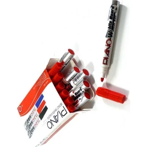 Pıano Beyaz Tahta Kalemi Pyn 202 Yuvarlak Uç Kırmızı 12 Li