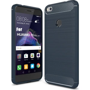 Huawei P9 Lite 2017 Brushed Carbon Fiber Silikon TPU Kılıf