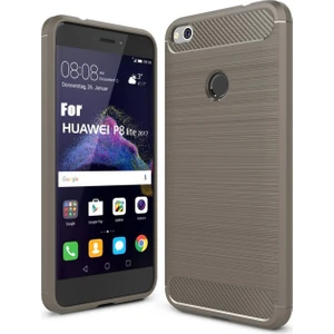Huawei P9 Lite 2017 Brushed Carbon Fiber Silikon TPU Kılıf