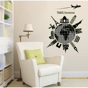 Crystal Kids Karanlıkta Parlayan Fosforlu Ev Dekorasyonu Seyahat Dünya Temalı PVC Duvar Sticker Dekor