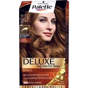 Deluxe 9-50 Altın Sarısı Krem Saç Boyası Yoğun Yağ Bakımı ile 99 ml Kadınlar İçin