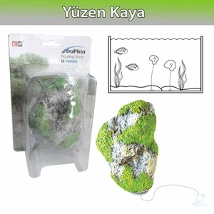 Yüzen Kaya Akvaryum Dekoru M