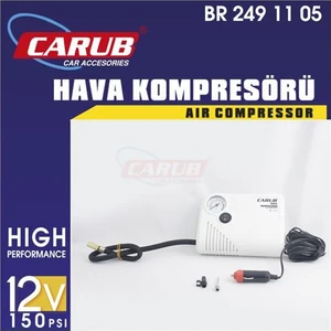 Lastik Hava Kompresörü Yassı 12V Beyaz