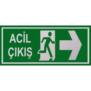 Pvc Levha - Acil Çıkış Sağ Yön