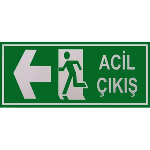 Pvc Levha - Acil Çıkış Sol Yön