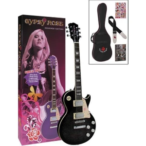 GRE2KCBK Gypsy Rose Elektro Gitar Seti Siyah (Askı-Klıf-Çıkartma-Dvd Hediyeli)