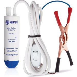 24 Volt 1/4 Mini Dalgıç Pompa(Mazot,Su Yada Süt Pompası)