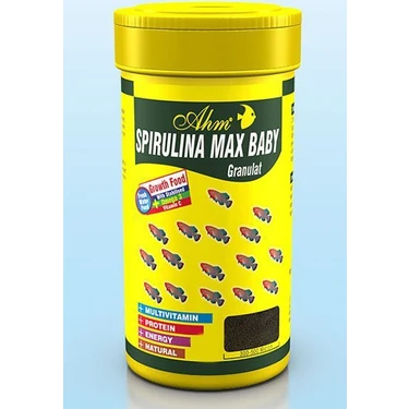 Ahm Spirulina Max Baby Granulat Yavru Balık Yemi 100