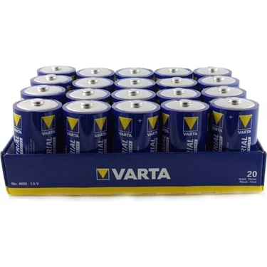 Varta 4020 Endüstriyel Alkalin D Size Büyük Boy Pil