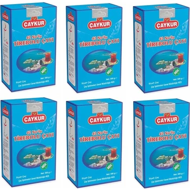 Çaykur 42 Nolu Tirebolu Siyah Çay 6 Adet 500 gr Özel Kalite Elekten