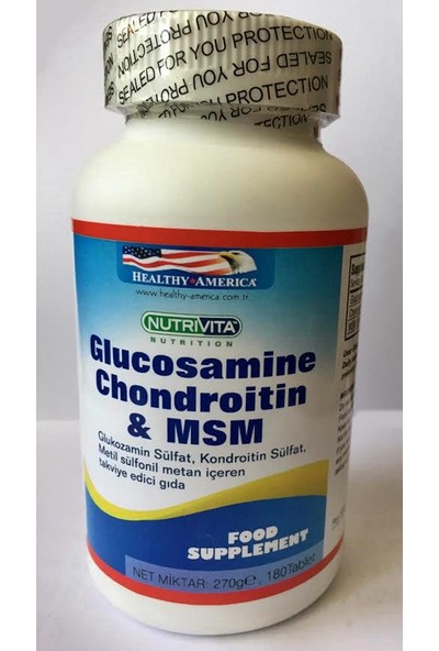 Nutrivita Glucosamine Chondroitin Msm 180 Tablet
