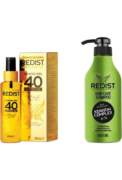 Redist 40 Saç Bakım Yağı 150Ml+ Keratin Şampuan 500Ml