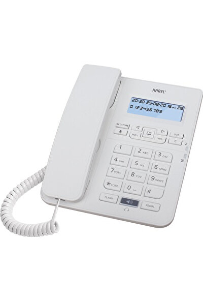 Karel Tm145 Ekranlı Masaüstü Kablolu Telefon Beyaz