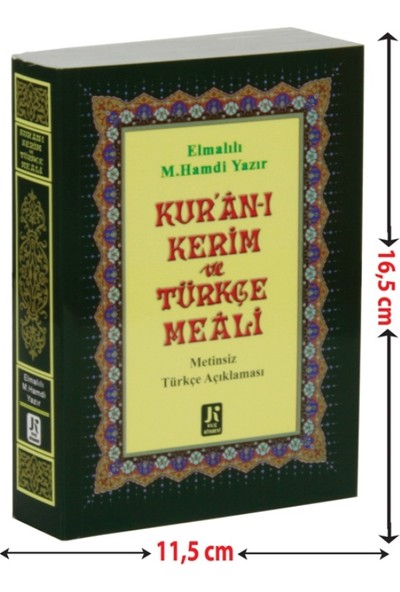 Kur’an-ı Kerim Türkçe Meali Metinsiz (Çanta Boy –Karton Kapak)