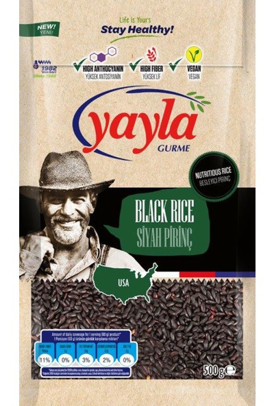 Yayla Gurme Siyah Pirinç 500 gr