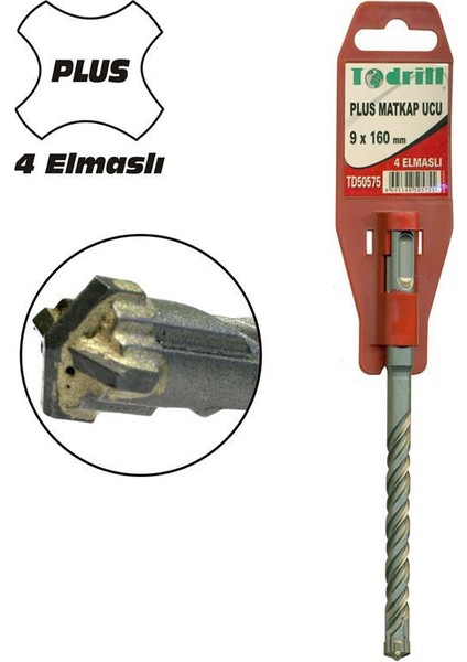 50571 SDS Plus 4 Elmaslı Matkap Ucu 8x260 mm