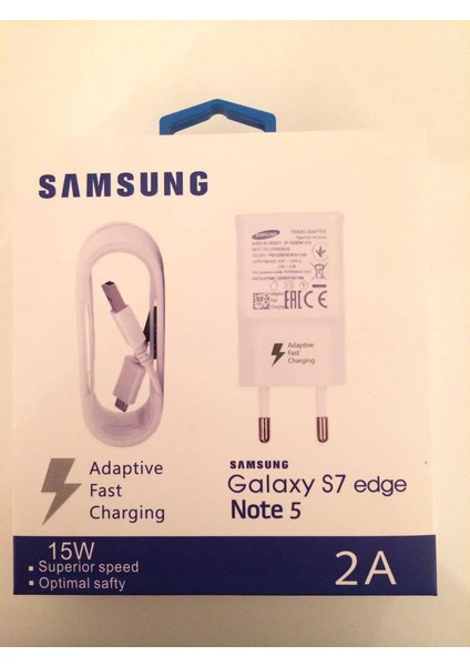 Samsung Galaxy Serisi Note 5 - S7- S7 Edge 5.0V 2.0A 15W Sarj Cihazı&Data Kablosu