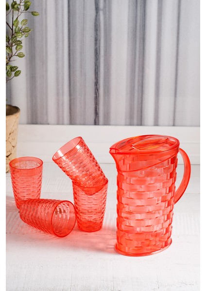 Nefnefhome_Bager Rattan 5 Parça Su Seti