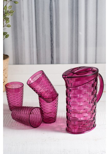 Nefnefhome_Bager Rattan 5 Parça Su Seti