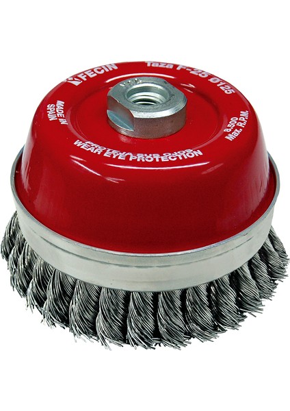 251251Ekm14 Burgulu Çanak Tel Fırça 125 Mm Standart