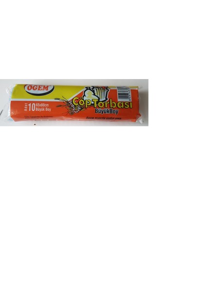 Büyük Boy Çöp Torbası 65x80 cm 10 Lu Rulo x 30 Paket = 300 Adet Mavi