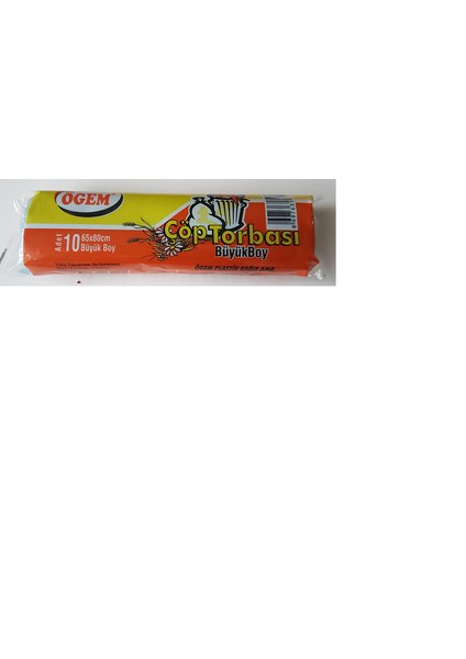 Büyük Boy Çöp Torbası 65x80 cm10 Lu Rulo x 5 Paket = 50 Adet Mavi