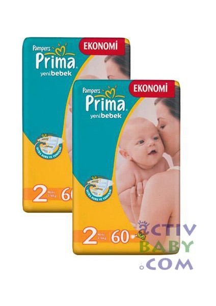 Bebek Bezi 2'li Fırsat Paketi Mini 2 Beden 120 Adet