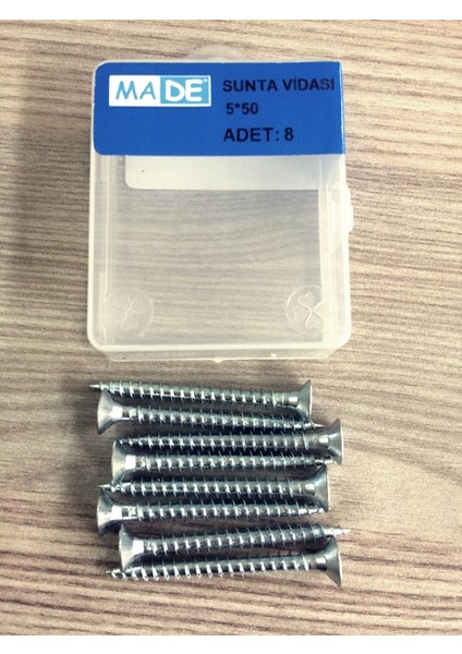 Kaliteli Sunta Vidası 5*50 Mm (8 Adet )