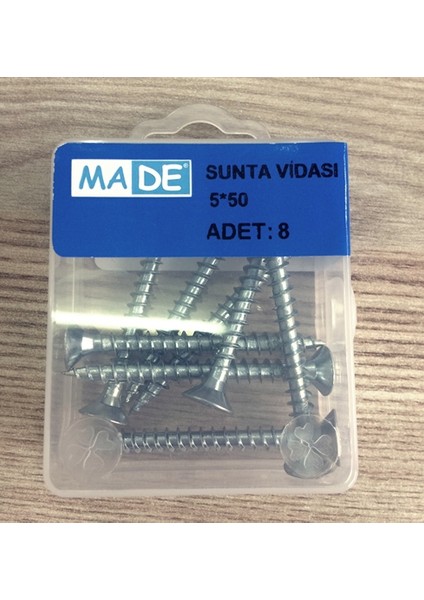 Kaliteli Sunta Vidası 5*50 Mm (8 Adet )