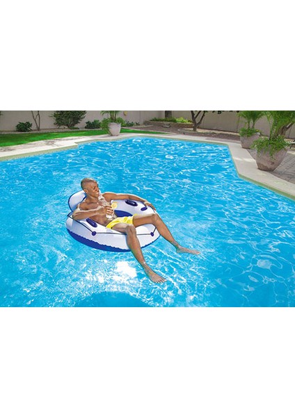 Predatorfun Şişme Deniz Yatağı Yuvarlak Altı Fileli Bardaklıklı 43108