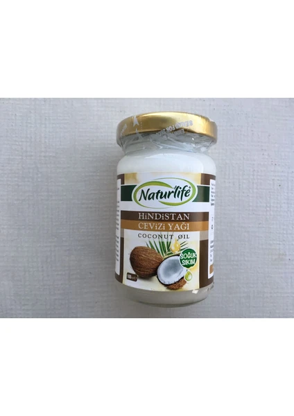 Organik Soğuk Sıkım Naturlife Hindistan Cevizi Yağı 100 Gr (Coconut Oil)