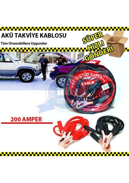 Akü Takviye Kablosu 200 Amper Çantalı Model