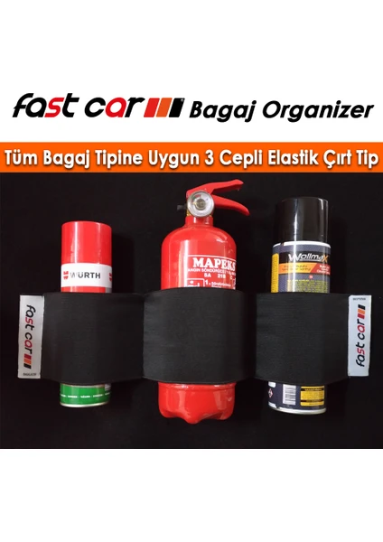 Fast Car Bagaj Organizer 3 Cepli Dağınıklık Toplar