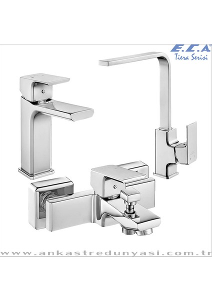 Eca Tiera Serisi Batarya Set (Ec000005) (Evye Lavabo Banyo)