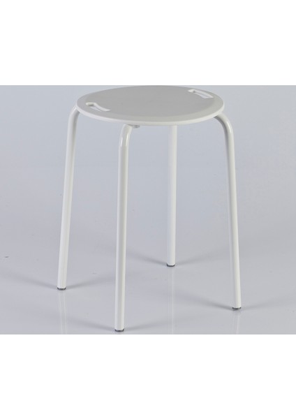 Banyo Taburesi Metal Ayak Beyaz M-KV18-01