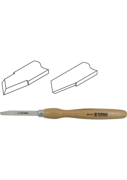 817410 Ahşap Torna Bıçağı Kare Sonlu Sol Ağız 14X105 Mm