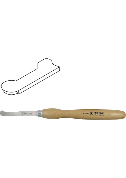 817610 Ahşap Torna Bıçağı Yuvarlak Kenar Kesici Sol Ağız 14X105 Mm