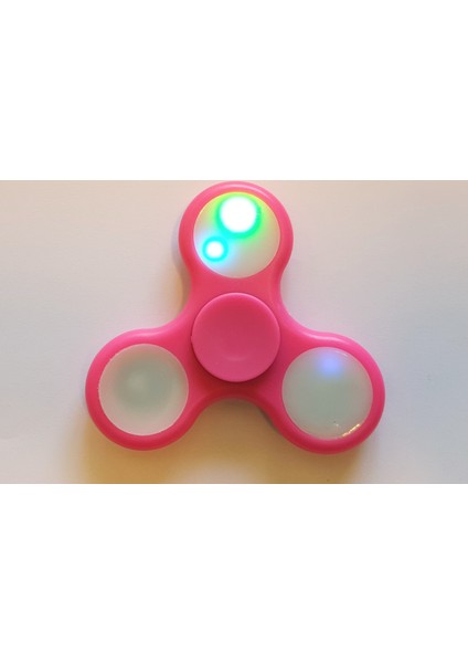 Orjinal Işıklı Stres Çarkı Hand Spinner Fidget Spinner Pembe