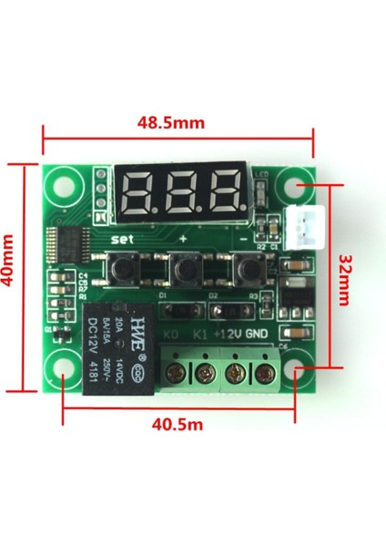 Dijital Termostat 12v Akvaryum Kuluçka Buzdolabı Termostatı