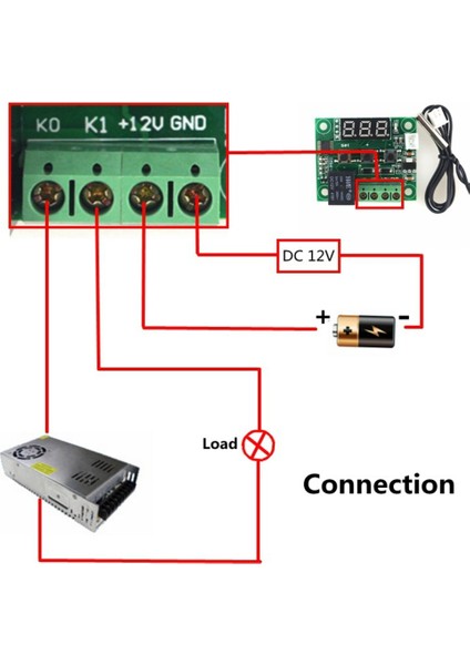 Dijital Termostat 12v Akvaryum Kuluçka Buzdolabı Termostatı