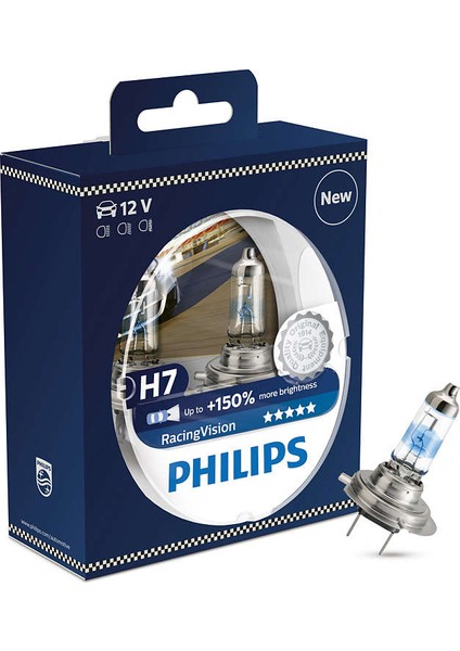 H7 Tip Racing Vision %150 Fazla Işık Ampül Seti 106210