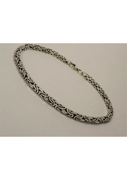 Gümüş Kral Zincir Erkek Bileklik 3Mm Orta Kalınlıkta modelleri