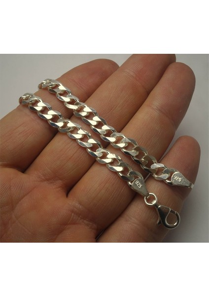 Gurmet Gümüş Erkek Bileklik 12Gr Orta Kalınlıkta 6.5mm - 21cm fırsatları